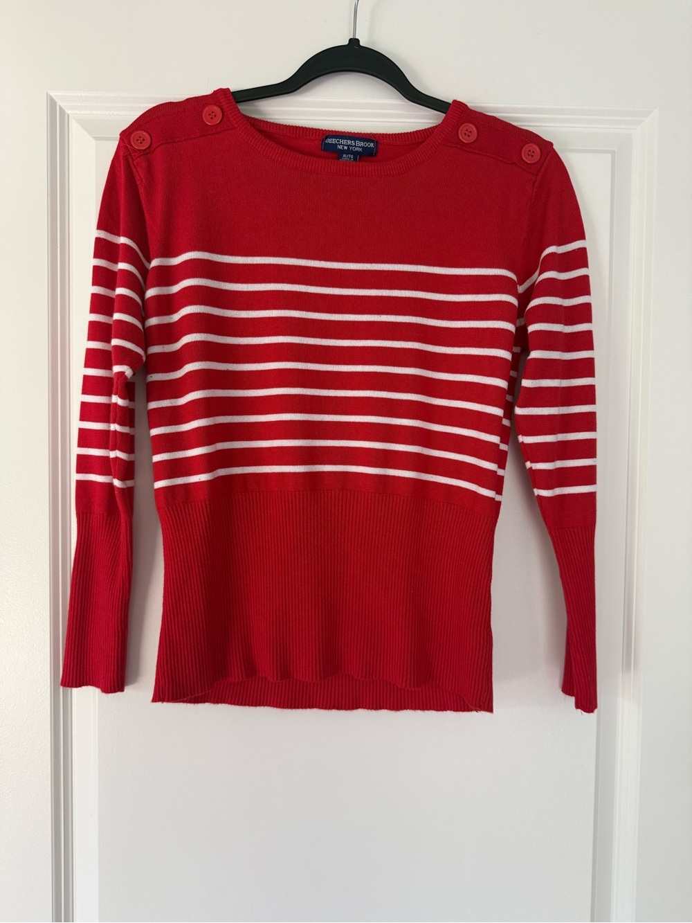 Vineyard Vines Red Stripe Crewneck Sweater